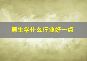 男生学什么行业好一点