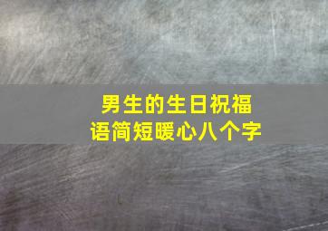 男生的生日祝福语简短暖心八个字