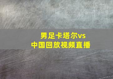 男足卡塔尔vs中国回放视频直播