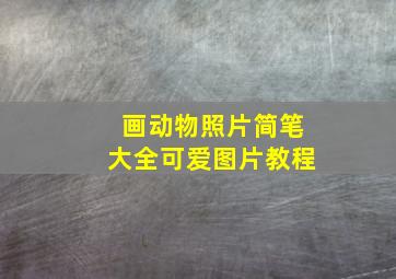 画动物照片简笔大全可爱图片教程