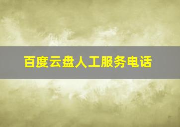 百度云盘人工服务电话