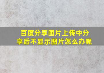 百度分享图片上传中分享后不显示图片怎么办呢