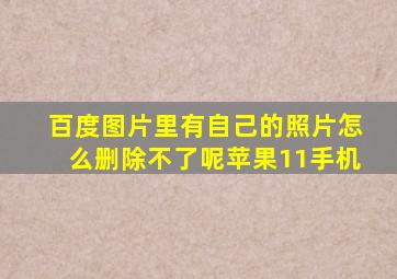 百度图片里有自己的照片怎么删除不了呢苹果11手机