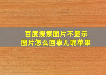 百度搜索图片不显示图片怎么回事儿呢苹果