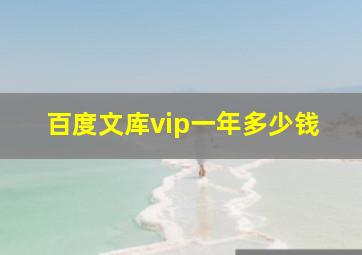 百度文库vip一年多少钱