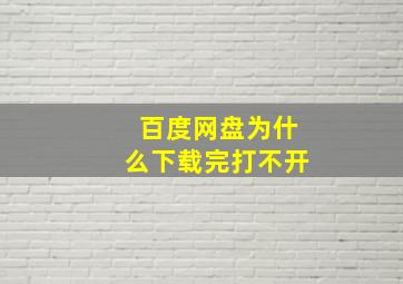 百度网盘为什么下载完打不开