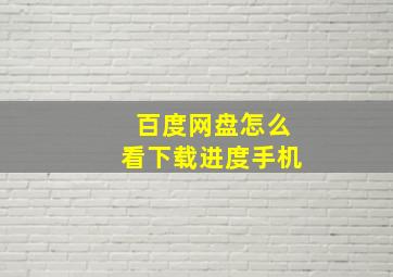 百度网盘怎么看下载进度手机