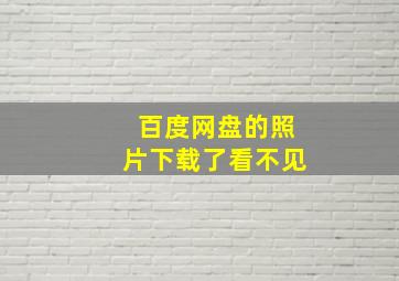 百度网盘的照片下载了看不见