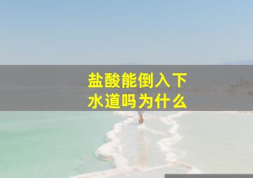 盐酸能倒入下水道吗为什么