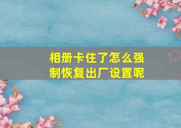 相册卡住了怎么强制恢复出厂设置呢