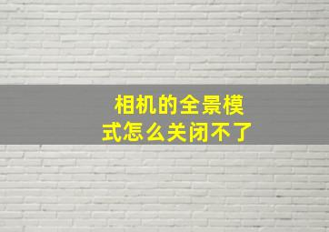 相机的全景模式怎么关闭不了