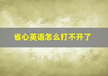 省心英语怎么打不开了