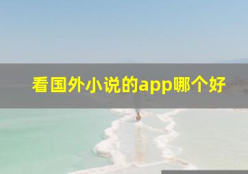 看国外小说的app哪个好