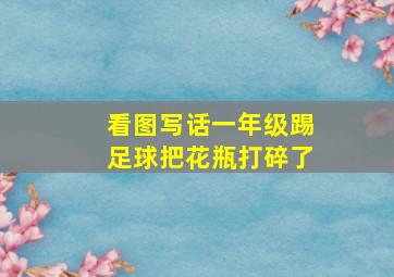 看图写话一年级踢足球把花瓶打碎了