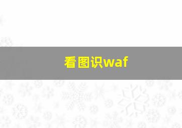 看图识waf