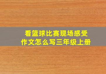 看篮球比赛现场感受作文怎么写三年级上册