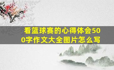 看篮球赛的心得体会500字作文大全图片怎么写