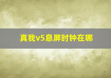 真我v5息屏时钟在哪