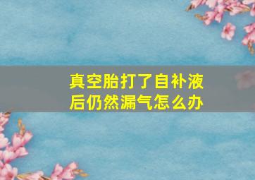 真空胎打了自补液后仍然漏气怎么办