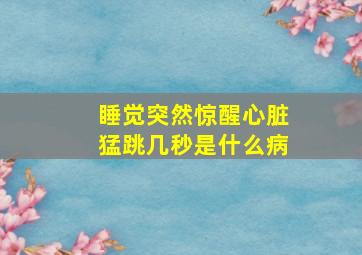 睡觉突然惊醒心脏猛跳几秒是什么病