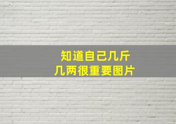 知道自己几斤几两很重要图片