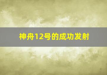 神舟12号的成功发射