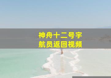 神舟十二号宇航员返回视频