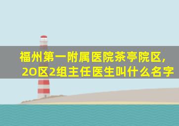 福州第一附属医院茶亭院区,2O区2组主任医生叫什么名字