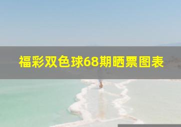 福彩双色球68期晒票图表