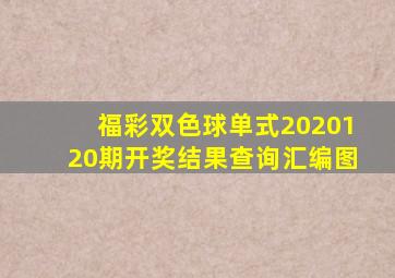 福彩双色球单式2020120期开奖结果查询汇编图