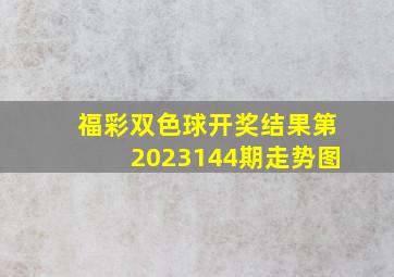 福彩双色球开奖结果第2023144期走势图