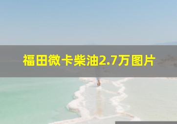 福田微卡柴油2.7万图片