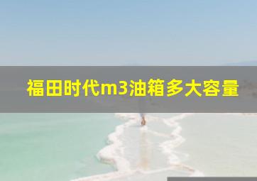 福田时代m3油箱多大容量