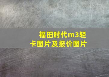 福田时代m3轻卡图片及报价图片