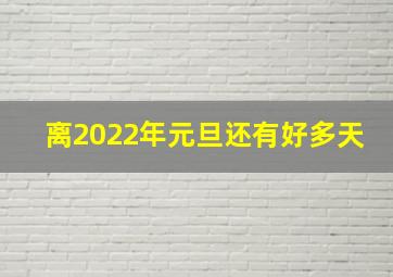 离2022年元旦还有好多天