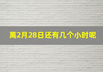 离2月28日还有几个小时呢