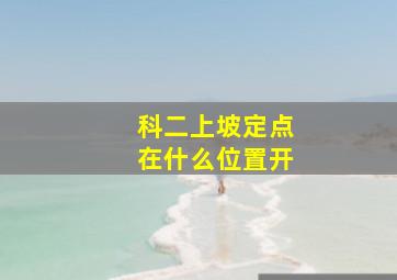 科二上坡定点在什么位置开