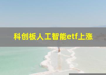 科创板人工智能etf上涨