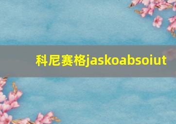 科尼赛格jaskoabsoiut