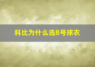 科比为什么选8号球衣