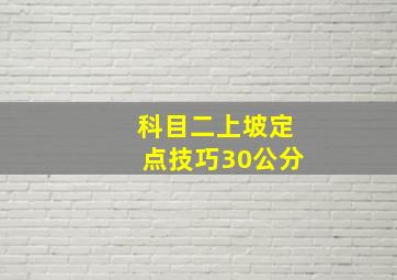 科目二上坡定点技巧30公分