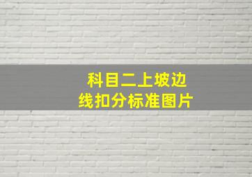 科目二上坡边线扣分标准图片