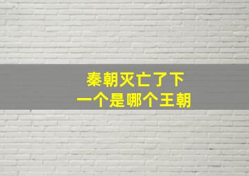 秦朝灭亡了下一个是哪个王朝