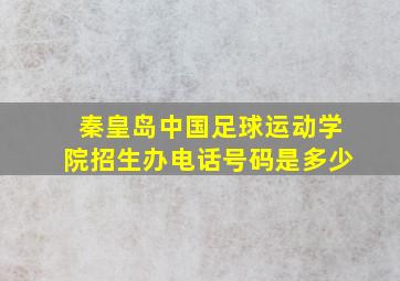 秦皇岛中国足球运动学院招生办电话号码是多少