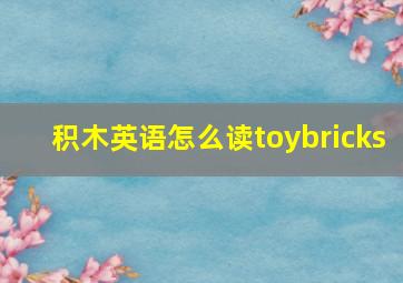 积木英语怎么读toybricks