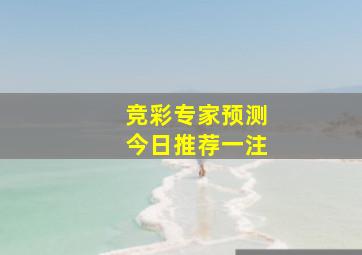 竞彩专家预测今日推荐一注