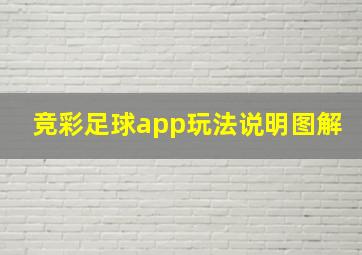 竞彩足球app玩法说明图解