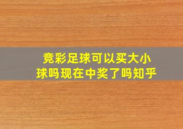 竞彩足球可以买大小球吗现在中奖了吗知乎