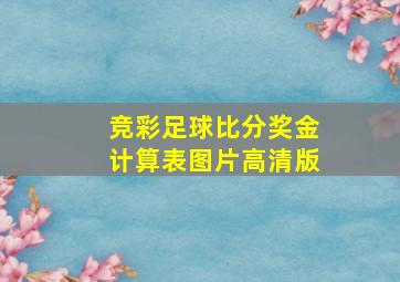 竞彩足球比分奖金计算表图片高清版