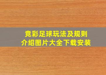 竞彩足球玩法及规则介绍图片大全下载安装